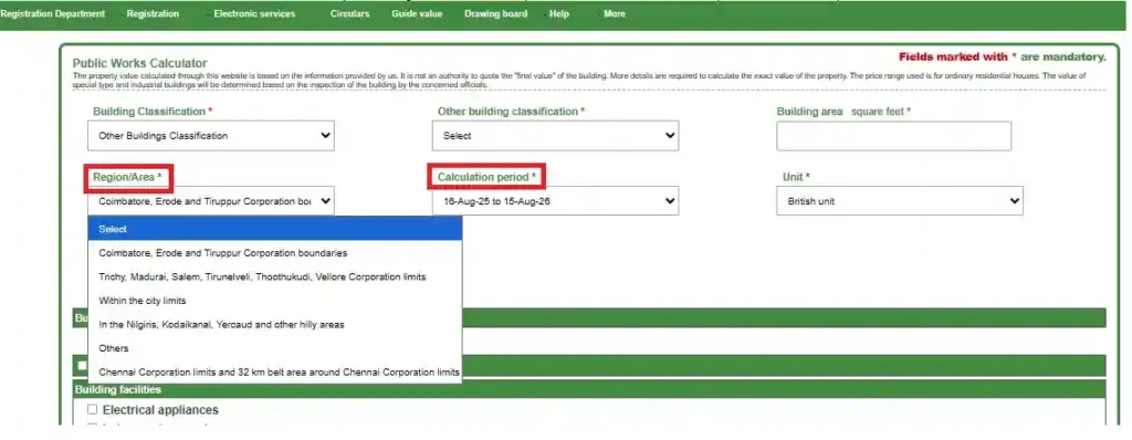 Calculate Building Value on TNREGINET 2026 Guide 5 Zone
Parameters_processed