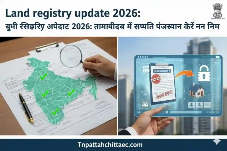 Land Registry Update 2026 New Rules for Property Registration in Tamil Nadu