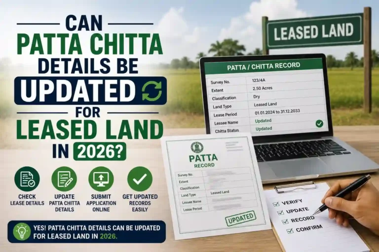 Can Patta Chitta Details be updated for Leased Land in