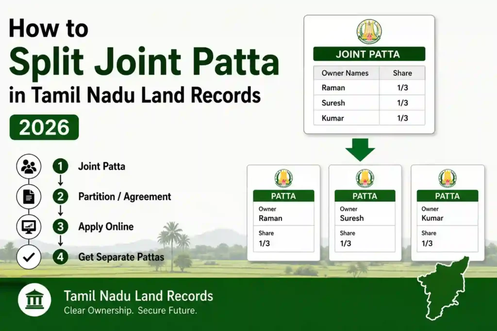 How to Split Joint Patta in Tamil Nadu Land Records 2026
