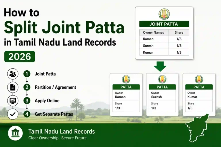 How to Split Joint Patta in Tamil Nadu Land Records