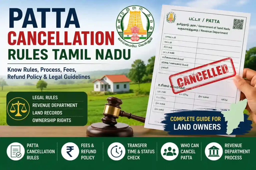 Patta Cancellation Rules Tamil Nadu Fee Transfer Guide