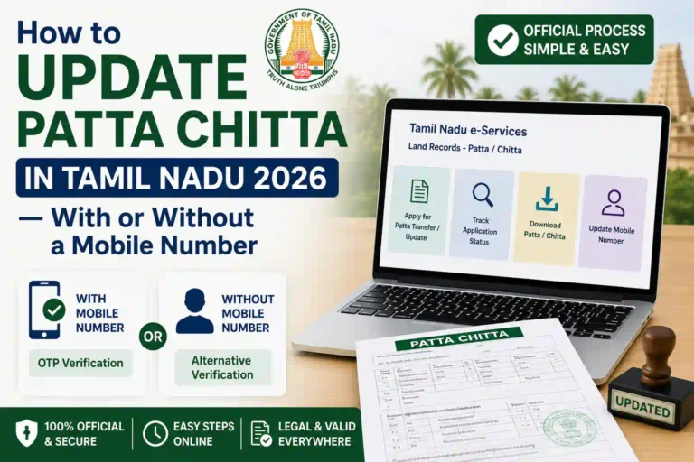 Update Patta Chitta in 2026 With or Without Mobile Number