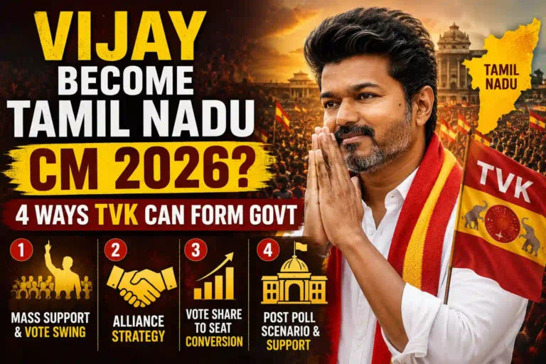 Vijay Become Tamil Nadu CM 2026 4 Ways TVK Can Form Govt