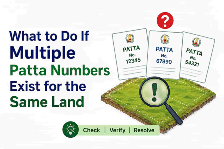 What to Do If Multiple Patta Numbers Exist for the Same Land 1 What to Do If Multiple Patta Numbers Exist for the Same Land