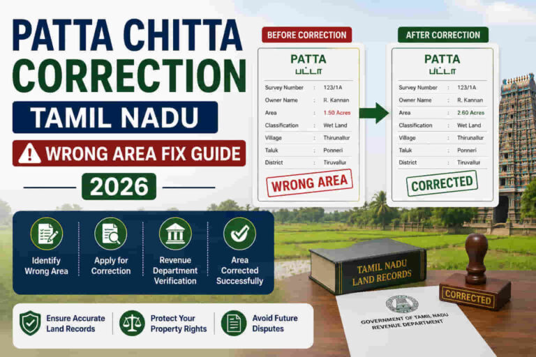 Patta Chitta Correction Tamil Nadu Wrong Area Fix Guide 2026 6 Patta Chitta Correction Tamil Nadu Wrong Area Fix Guide 2026